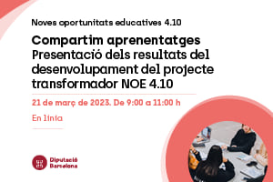 Compartim aprenentatges. Presentació dels resultats del projecte NOE 4.10