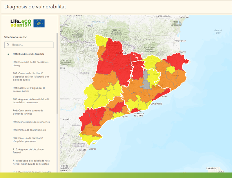 Mapa de vulnerabilitat del territori i sectors del Life
