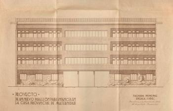 Projecte de construcció d’un nou pavelló per a infància en la Casa de Maternitat (Pavelló Cambó), 1953. AGDB. Fons: Diputació de Barcelona. Autoria: Manuel Baldrich. E-293, exp. 2.